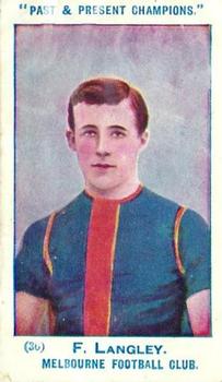 1905 Wills's Past & Present Champions #36 Frank Langley Front